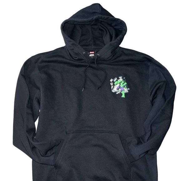 HUF Other - The Incredible Hulk Hoodie sweatshirt,black pull over with pockets by Huf marvel